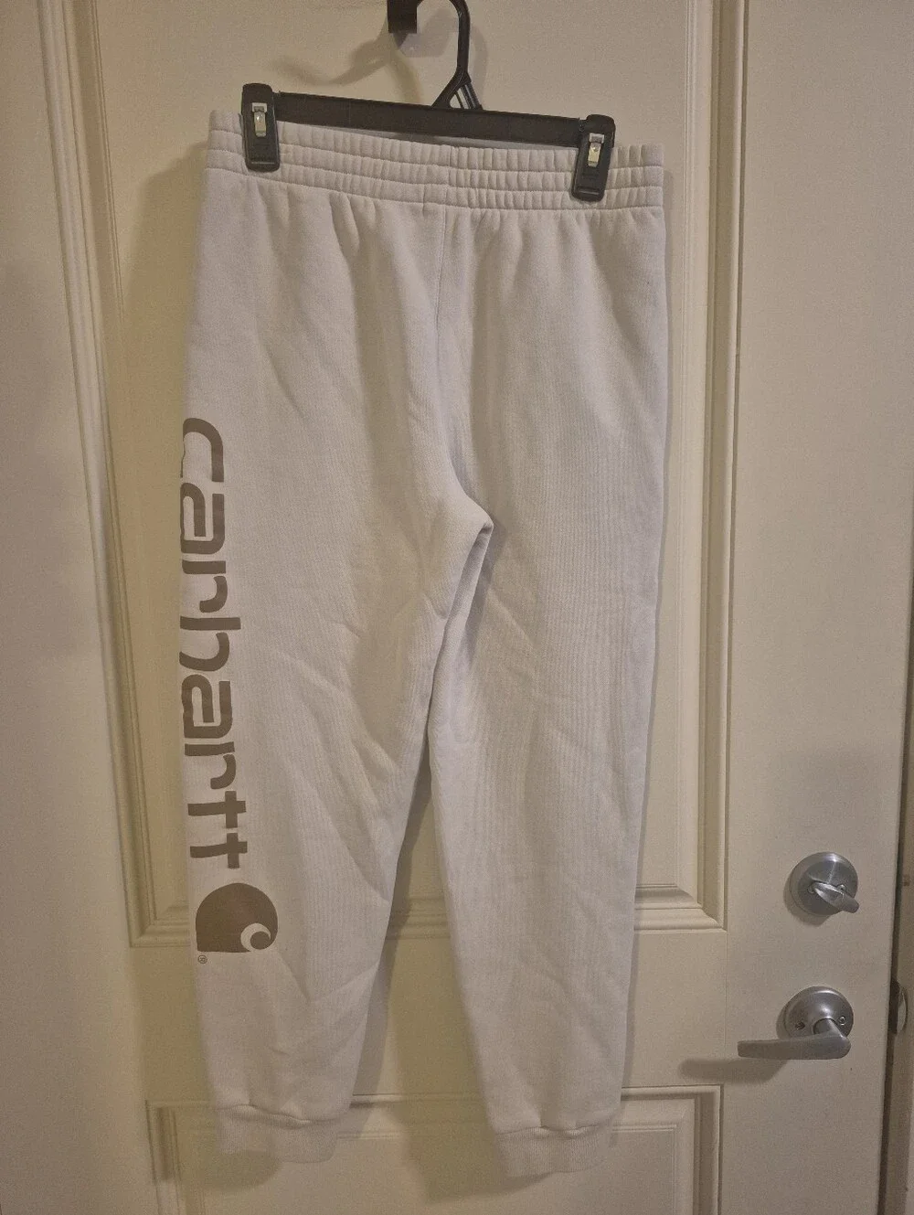 Carhartt Cream Sweatpants with Brown Side Logo